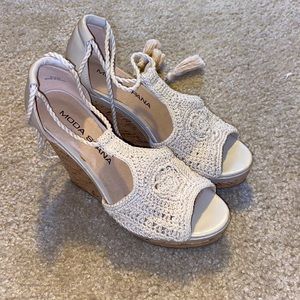 Moda Spana Wedges with Lace
